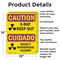 Signmission Radiation & Laser Sign, 14 in H x 10 in W, Aluminum, Rectangle OS-2PACK-CR-A-1014-L-10199 - alternate 2